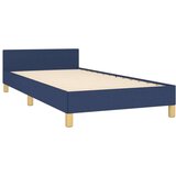 vidaXL Posteljni okvir z vzglavjem moder 100x200 cm blago | Shoptok.si