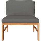Maison Chic Sredinski kavč - Sofa - Kanape s temno sivimi blazinami trdna tikovina, (21727210) Cene