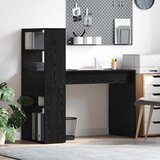  Stol s policom Crni hrast 113 x 54 x 120 cm Konstruirano drvo | shoptok.hr