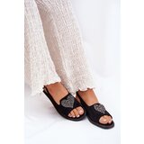 S. BARSKI Women's Sandals With Decorative Heart S.Barski KV27-018 Black | ePonuda.com
