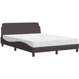 Krevet s madracem Dover tamnosmeđi 120 x 200 cm od tkanine | Eponuda.com