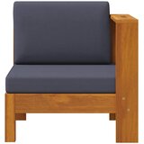  Srednja sofa s 1 naslonom za ruke tamnosiva od bagremovog drva | shoptok.hr