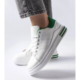 Gemre White sneakers with green accent Davisson | Shoptok.si