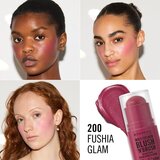 Rimmel London Multi-Tasker Blush'N'brush rdečilo v paličici s čopičem odtenek 200 Fushia Glam 8 g | Shoptok.si