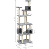 vidaXL Penjalica za mačke sa stupovima za grebanje svjetlosiva 188 cm | shoptok.hr