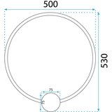 Toolight Zidni svijećnjak LED APP1391-CW OLD GOLD 50cm | shoptok.hr