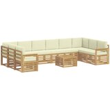  Set vanjskih sofa 8 pcs Bijela i Krem 59 x 59 x 37 cm Poliester | shoptok.hr