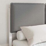  Posteljni okvir z oblazinjenim vzglavjem Svetlo siva, (5000100456) | Shoptok.si