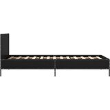  Okvir kreveta s uzglavljem Crni hrast 80 x 200 cm | shoptok.hr