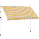 Tenda na ručno uvlačenje 350 cm žuto-plava prugasta | shoptok.hr