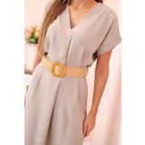 Kesi Włoski Dress with a decorative belt cappuccino | shoptok.hr