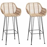  Barski stolac 2 pcs 55 x 52 x 105 cm Ratan i čelik | shoptok.hr