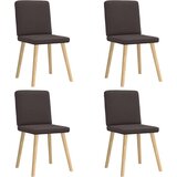  Jedilni stoli 4 kosi temno rjavo blago, (21832134) | Shoptok.si