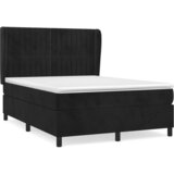 vidaXL Box spring posteljni z vzmetnico črn 140x190 cm žamet, (20894913) Cene