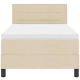 Box spring krevet s madracem Krema 80 x 200 cm tkanina | shoptok.hr