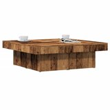 vidaXL Kava miza Old Wood 90x90x28 cm Inženirski les Cene