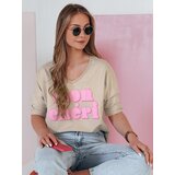 DStreet Bluzka damska oversize z nadrukiem CHERINO brązowa | shoptok.hr