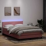 Box Spring krevet s madracem ružičasti 140x220 cm baršun | shoptok.hr