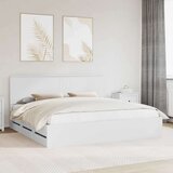  Konstrukcija postelje Bela 200 x 200 cm Inženirsko leseno, (5000121373) | Shoptok.si