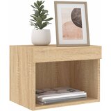  Noćni ormarići s LED svjetlima zidni 2 kom boja hrasta sonome | shoptok.hr
