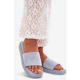 Boto Ladies Platform Sandals Made Of Eco Suede Light Blue Jorina | Shoptok.si