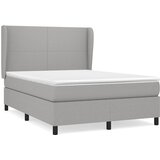  Krevet box spring s madracem svjetlosivi 140x200 cm od tkanine | shoptok.hr