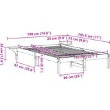  Konstrukcija postelje Voskast rjav 140 x 190 cm, (5000126079) | Shoptok.si