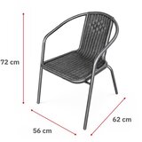  Set vrtnog namještaja: stol + 2 stolice od tehnoratana, sive boje | shoptok.hr