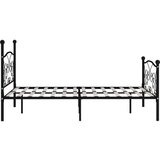  Za krevet s podnicama crni metalni 120 x 200 cm | shoptok.hr