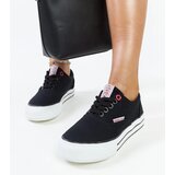 Cross Jeans Black women's sneakers with thick soles | Shoptok.si