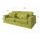Ropez Svetlo zelena sedežna garnitura 236 cm Nora – | Shoptok.si