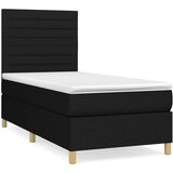  Box spring postelja z vzmetnico črna 100x200 cm blago, (20892931) | Shoptok.si