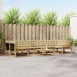  Set vanjskih sofa 8 kom. Bijela i bež Smeđa 79 x 79 x 37 cm | shoptok.hr