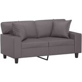  Dvosjed s ukrasnim jastucima sivi 120 cm od umjetne kože | shoptok.hr