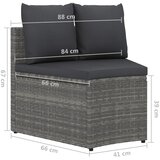  4-dijelni set vrtnih sofa od poliratana s jastucima sivi | shoptok.hr