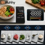 Ruhhy 24632 digitalna kuhinjska vaga s Bluetoothom, do 5 kg, preciznost 1 g – črna | Shoptok.si