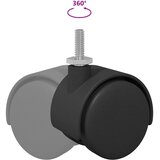  Kotači 2 pcs Crna 40,1 x 37,8 mm PP i čelik | Eponuda.com