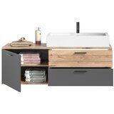MID.YOU Umivalniška Enota Z Umivalnikom Mason, Siva, Hrast | Shoptok.si
