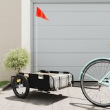 Prikolica za bicikl crna od tkanine Oxford i željeza | shoptok.hr