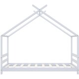 Okvir za dječji krevet od masivne borovine bijeli 80 x 160 cm | shoptok.hr