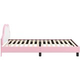  Otroški posteljni okvir z vznožjem Roza 80 x 200 cm PU, (5000104532) | Shoptok.si
