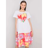 Italy Moda Dress-DHJ-SK-13119.26P-White-Pink | shoptok.hr