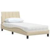 Krevet s madracem Hanko krem 90 x 200 cm od tkanine | shoptok.hr