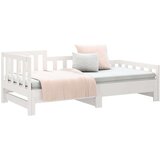  Izvlečna dnevna postelja bela 2x(80x200) cm trdna borovina, (20787829) | Shoptok.si