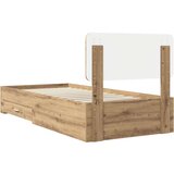  Okvir za krevet s uzglavljem Umjetnički hrast 90 x 200 cm | shoptok.hr