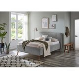 Meise Möbel Svetlo siva oblazinjena zakonska postelja s prostorom za shranjevanje z letvenim dnom 140x200 cm Riva – | Shoptok.si