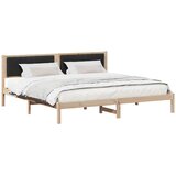  Krevetna konstrukcija Crna 200 x 200 cm Čvrsto borovo drvo | Eponuda.com