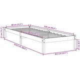  Okvir kreveta bez madraca bijeli 80 x 220 cm masivna borovina | Eponuda.com