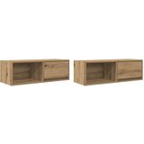 vidaXL TV omarica 2 kosi artisan hrast 80x31x25,5 cm inženirski les | Shoptok.si