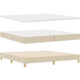  Postelja z vzmetnico Krem 200x200 cm Tkanina, (22051321) | Shoptok.si